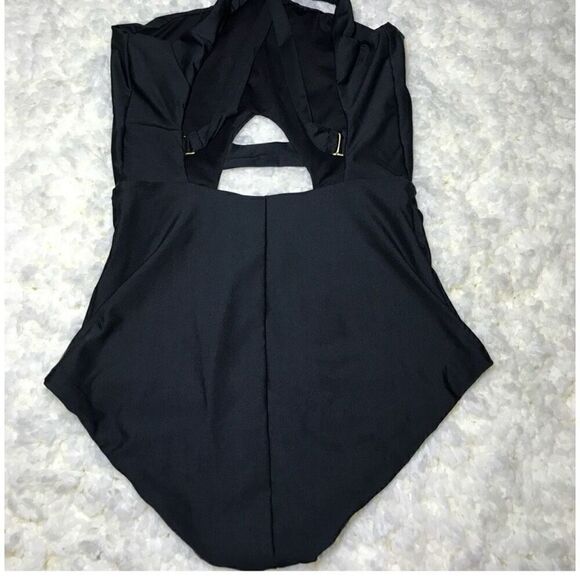 Naja Rafaella new with tags black one piece swimsuit strappy tie neck and tie ba - Picture 12 of 12
